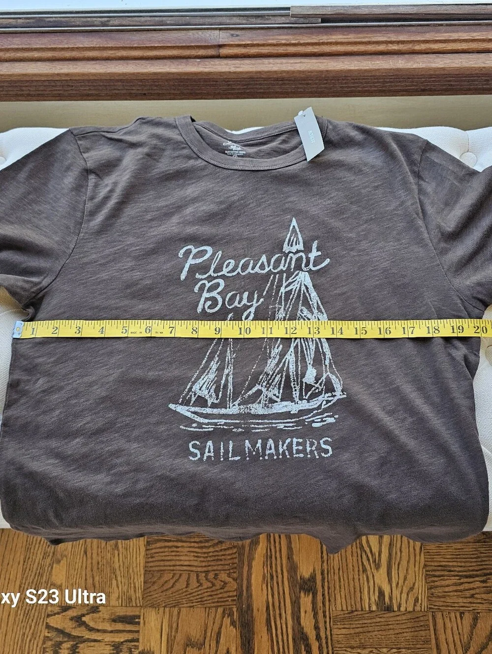 New! J Crew Medium M Men's Slub cotton Pleasant Bay graphic brown T-shirt NWT